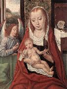 Master of the Saint Ursula Legend Virgin and Child with an Angel china oil painting reproduction